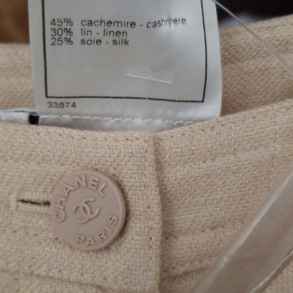 Chanel Silk/Linen/Cashmere Slacks, French 38 US6-8 - Picture 6 of 8